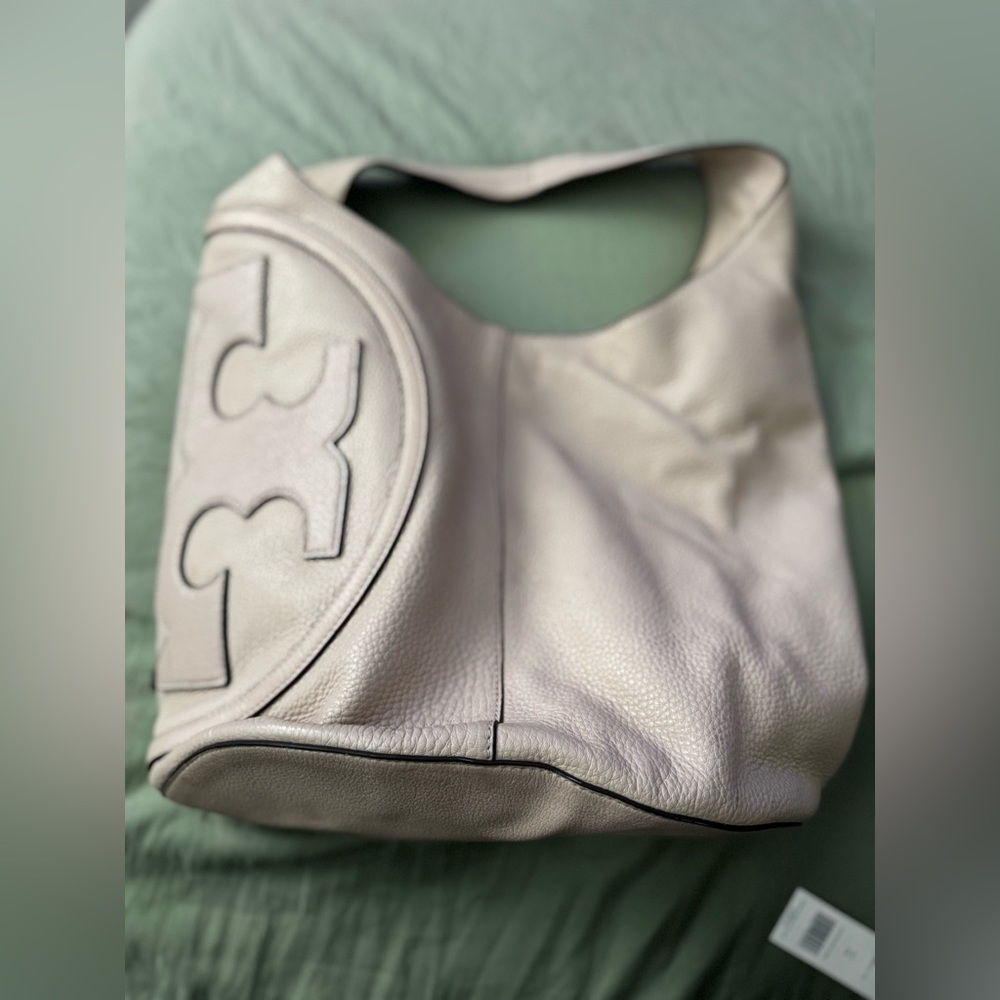 Tory Burch All-T Leather Hobo Bag